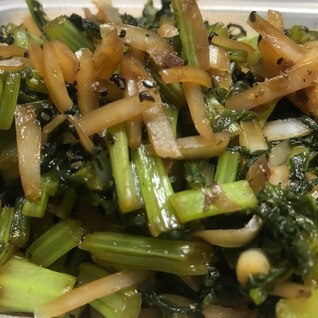 生ゴミ減少　カブ菜の炒め物
